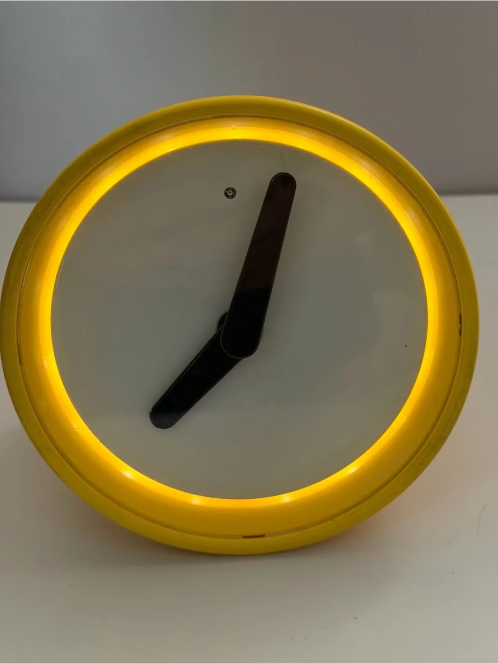 IKEA stolpa Yellow LED Accent Wall Clock - Modern Home Wall Decor